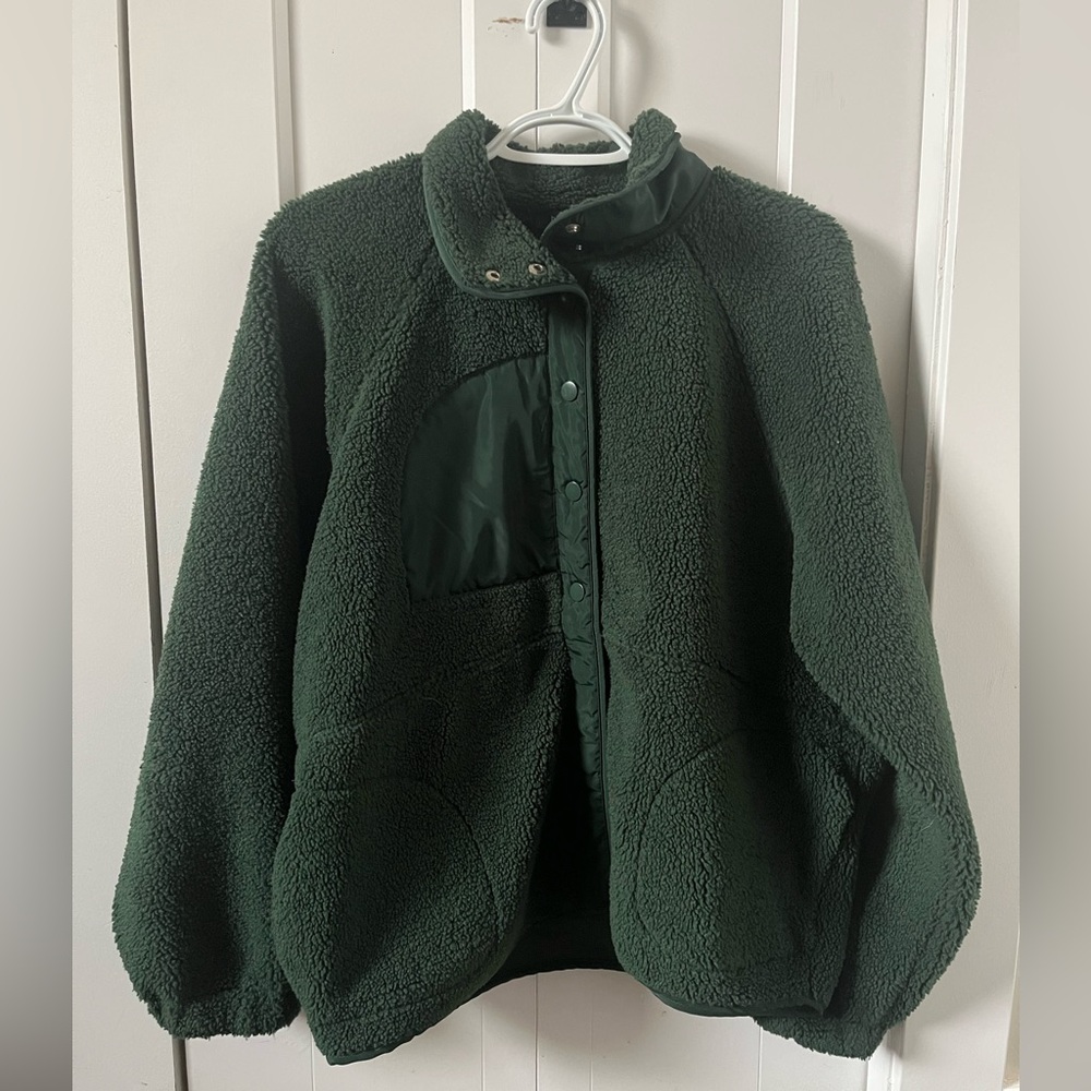 Blu Pepper Forest Green Teddy Jacket